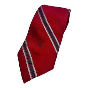 Vintage Christian Dior Silk Blend Necktie Red Blue Made in USA 56" X 3.25"